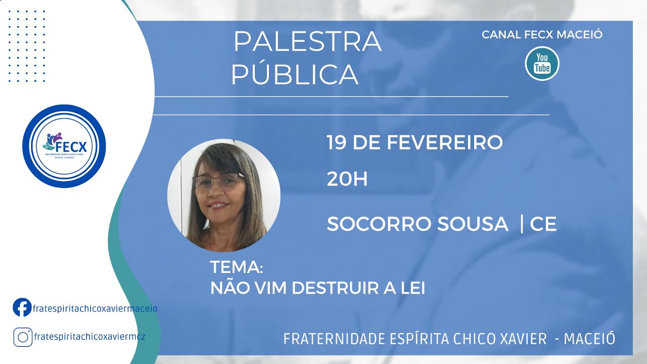 Palestra Pública | Não vim destruir a lei | Socorro Sousa | CE | 19.02.2026