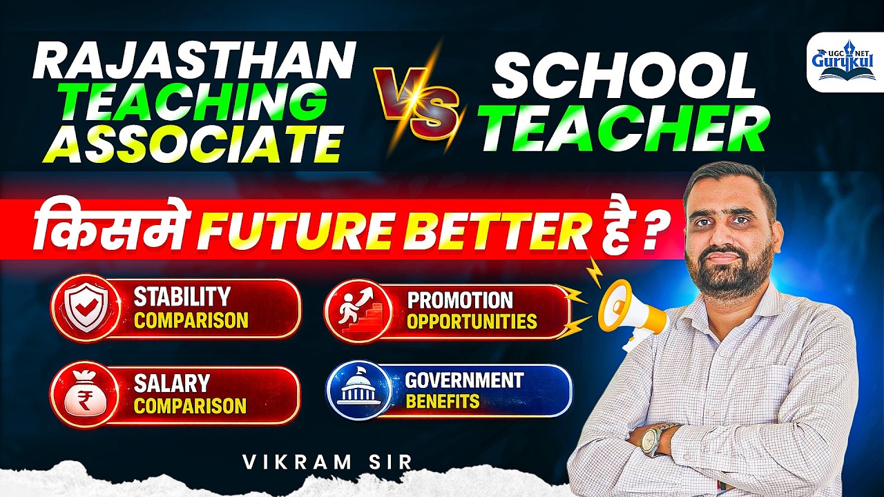 Rajasthan Teaching Associate vs School Teacher 🔥 Salary, Stability & Future Comparison
