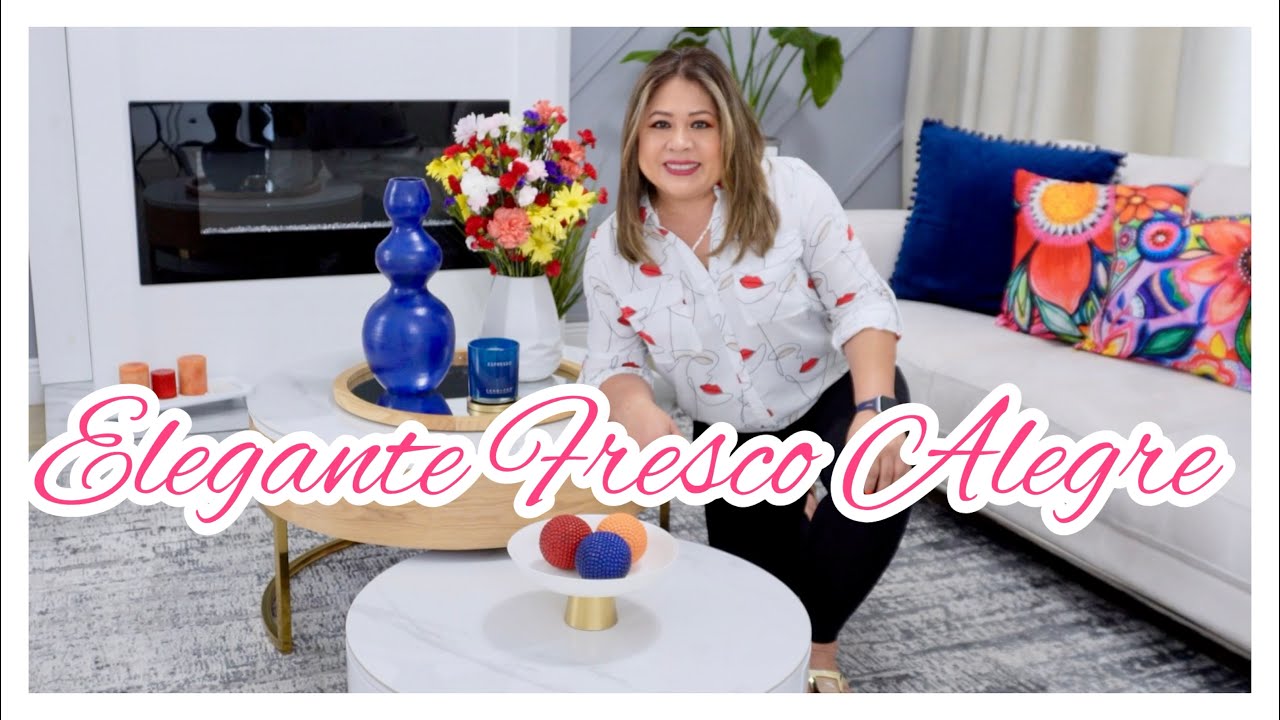 COMO DECORE MI SALA PARA VERANO 2024  🌺 LIMPIA Y DECORA CONMIGO PARA VERANO 🌺🌼
