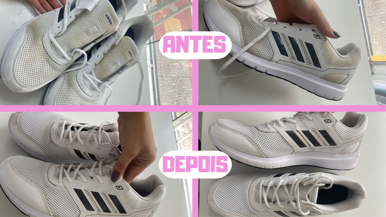 COMO LAVAR TÊNIS - TIRANDO MANCHAS AMARELADAS!