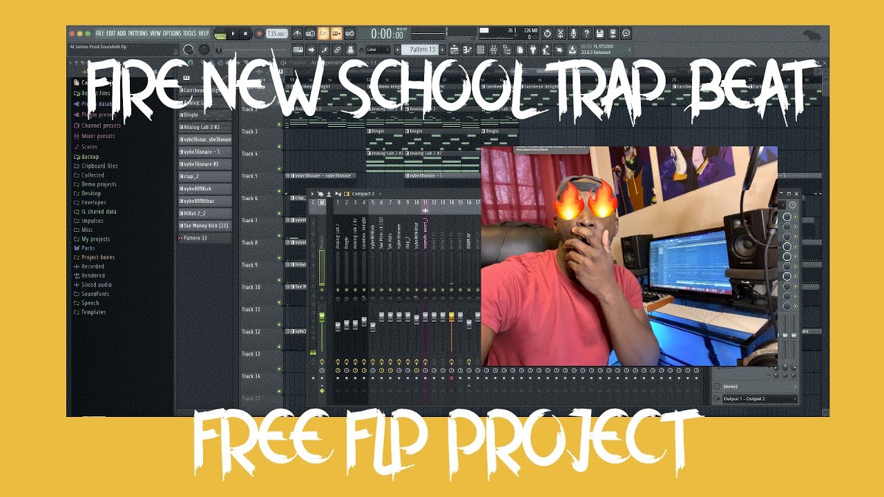 Free flp download : FL STUDIO 20.8 How to Make New School Trap Type Beat Breakdown Video