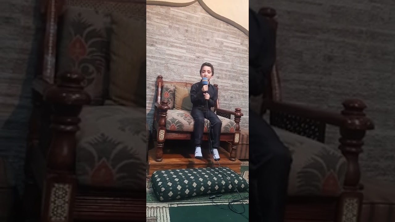 (مالك)الأخ الأصغر للمنشدين عمار و سيف يبهر الحضور بساحة الدح بالحسين