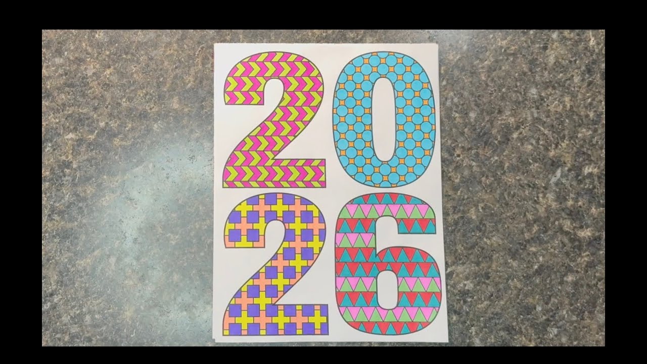 Colour with Me: Satisfying Designs | 2026 - Happy New Year! #thursdaythings