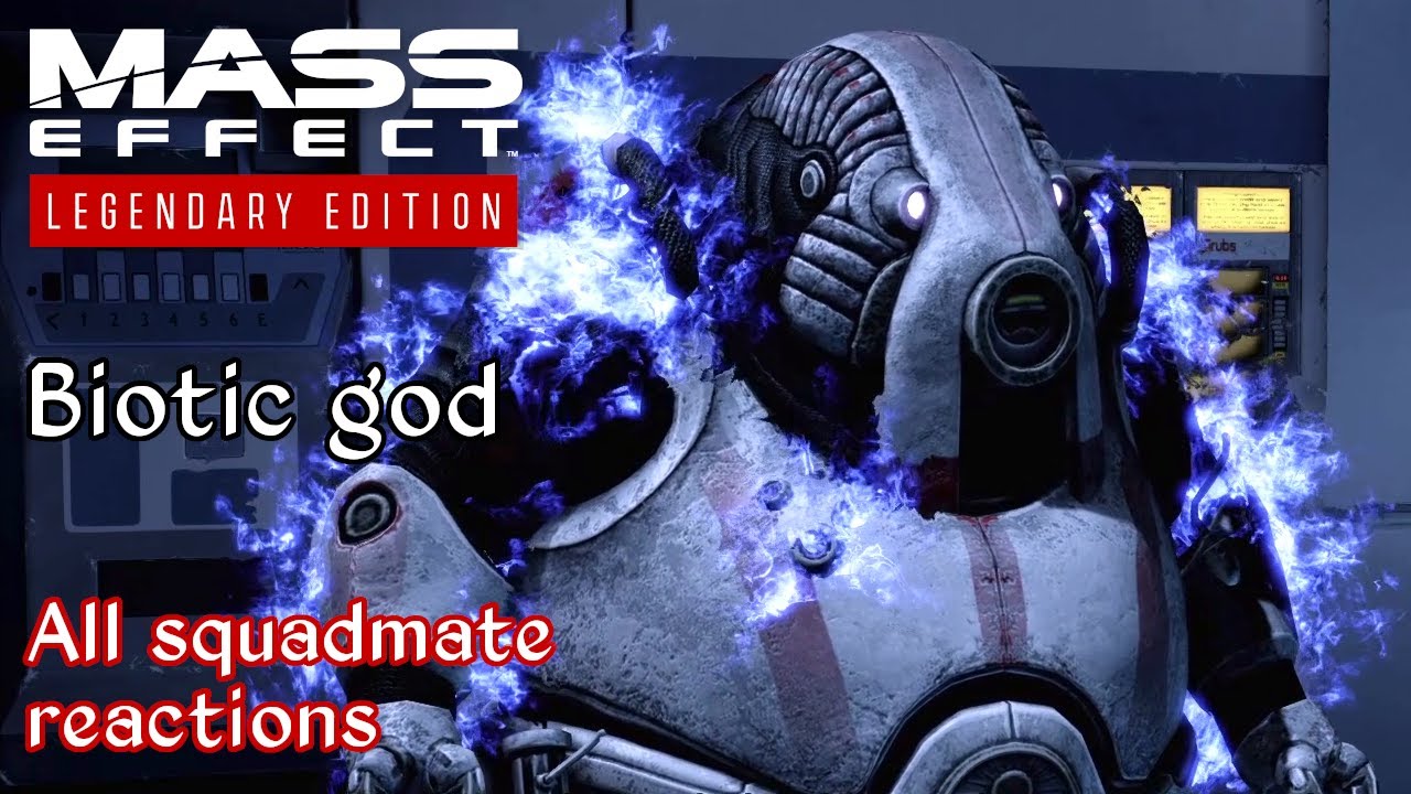 Mass Effect 2 - Meeting Biotic God - All squadmate reactions