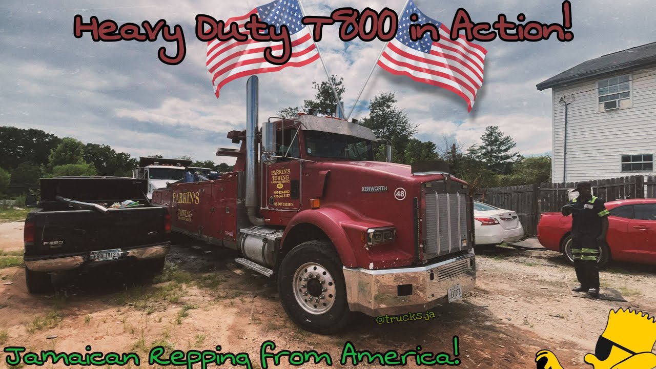 Kenworth T800 Tow Truck in Action | Atlanta | Sweet Sounding Machine! 