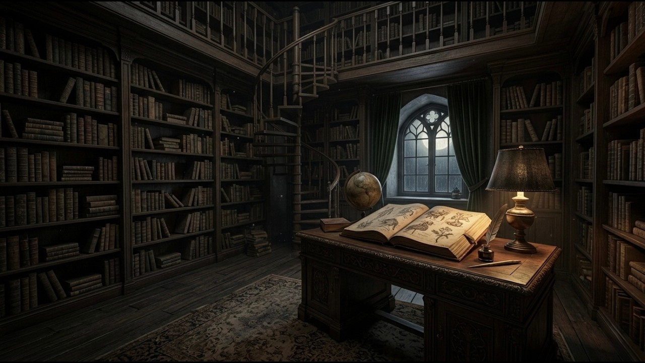 Late Night Study Music 🖋️ Dark Academia Slowed Piano Ambience