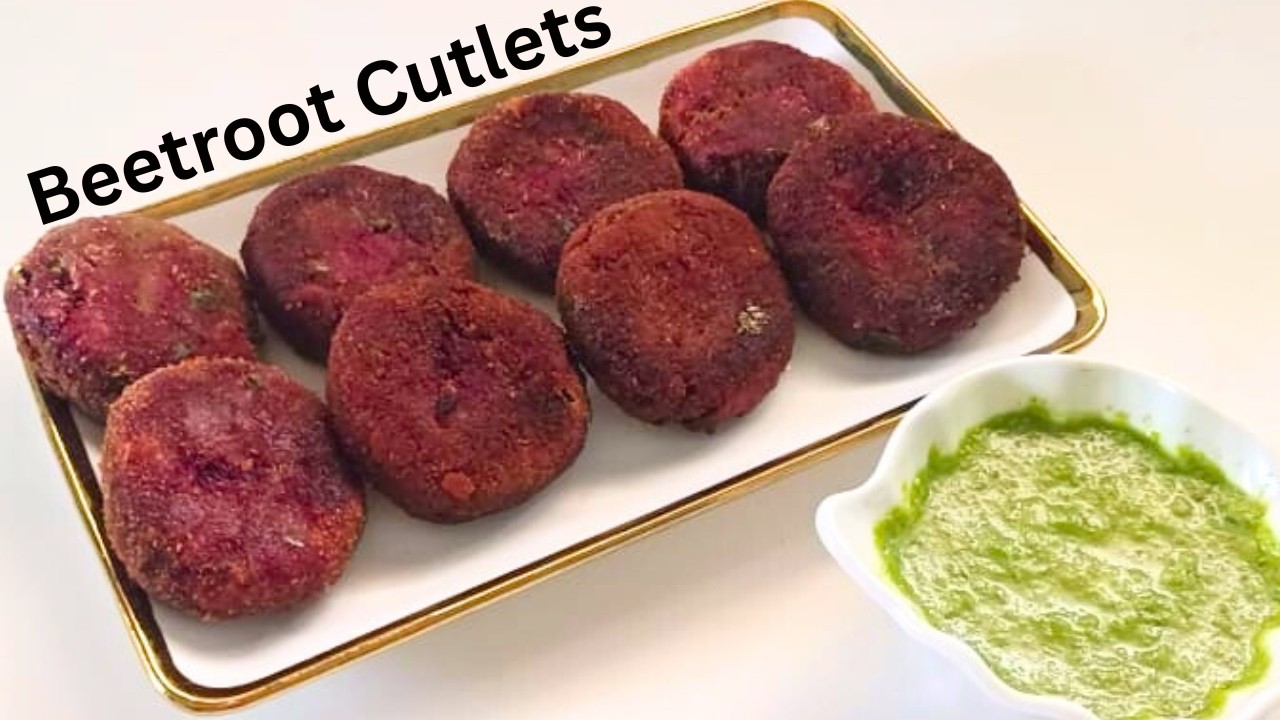 Crispy Beetroot Cutlet Recipe for Snacks | How to make Beetroot Tikki