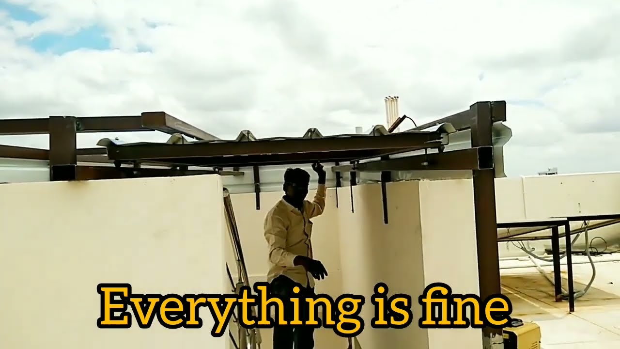 Steps room top sliding roof making