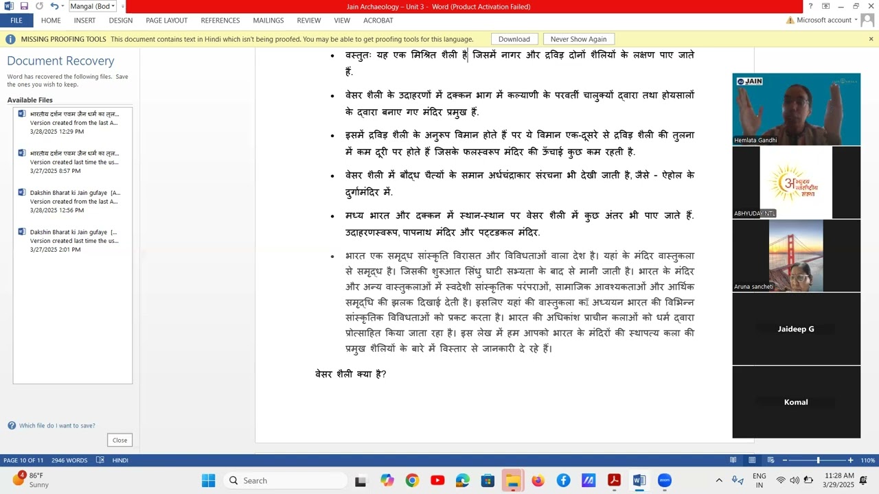 Bhartiya Mandiron ki Shailiya