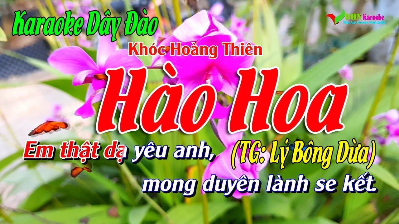 Karaoke Tân cổ Hào Hoa || Dây Đào Pc Võ Ngọc Quyền