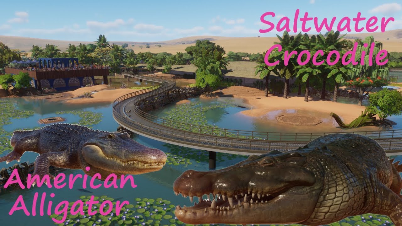 Saltwater Crocodile & American Alligator - Nu Bia Zoo - Planet Zoo Mod