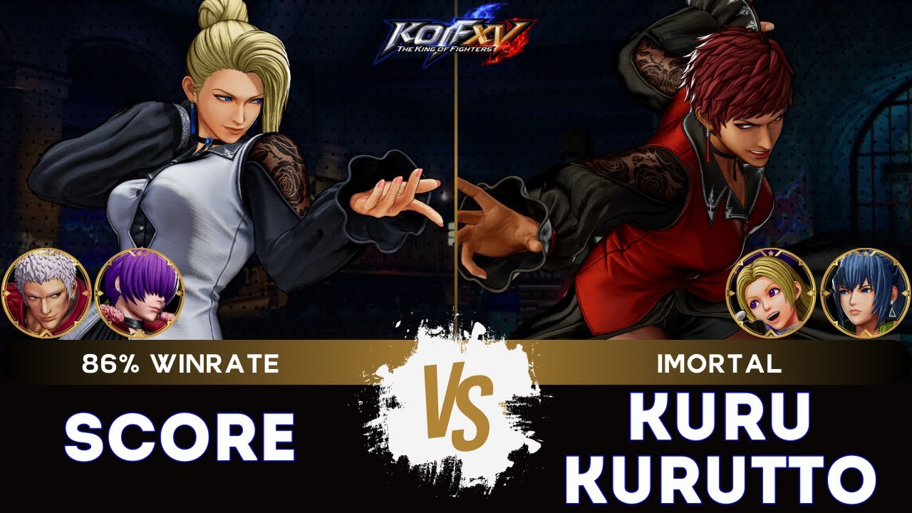 KOF XV ▰ SCORE (O.Shermie/Mature/O.Yashiro) 🆚 KURUKURUTTO (Hinako/Vice/Leona) 🎞️Replay Match - 12/25