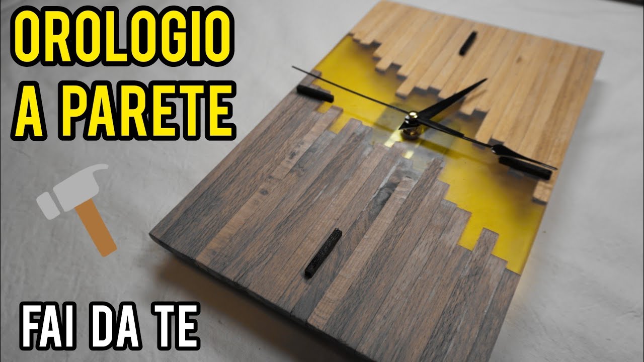 OROLOGIO DA PARETE in LEGNO E RESINA EPOSSIDICA, tutorial passo dopo passo!!! FAI DA TE