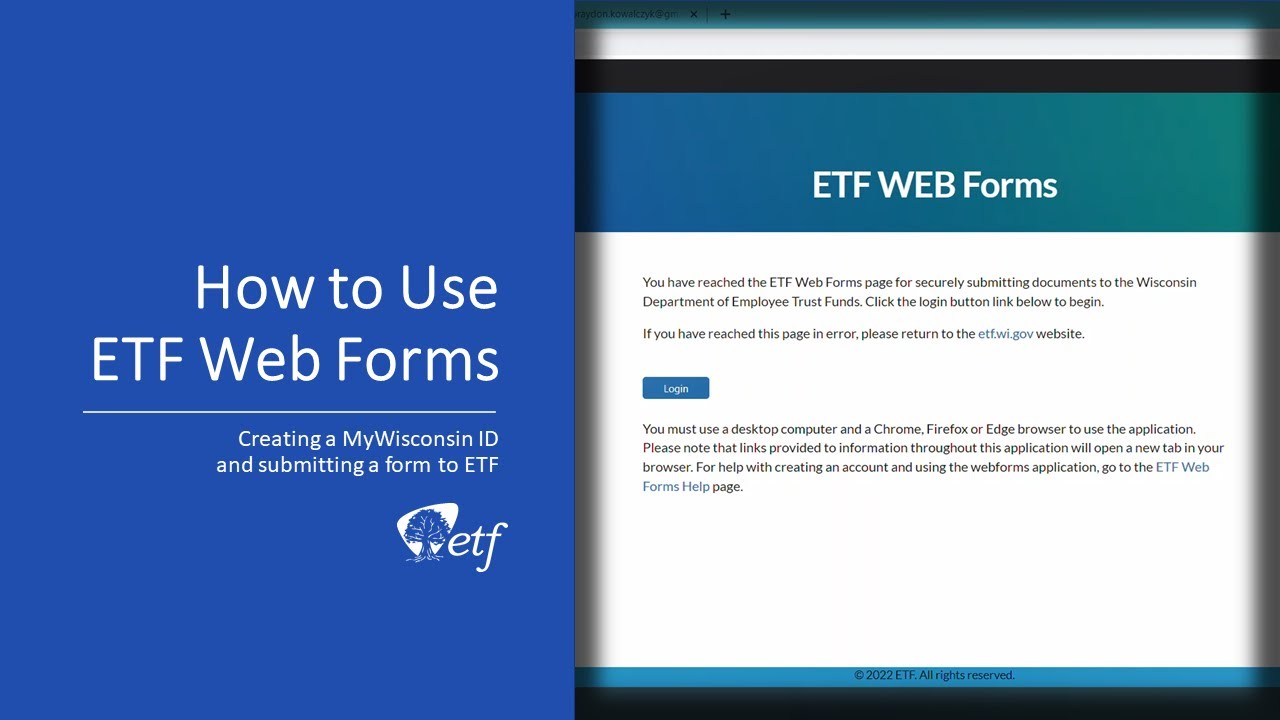 How to Use ETF Web Forms