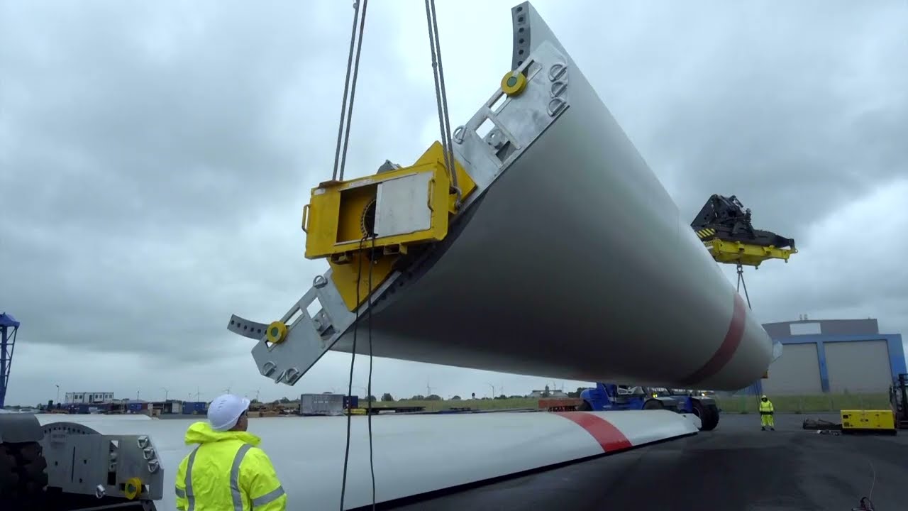 Wind logistics at Port of Esbjerg, world's largest offshore wind base I Blue Water Shipping