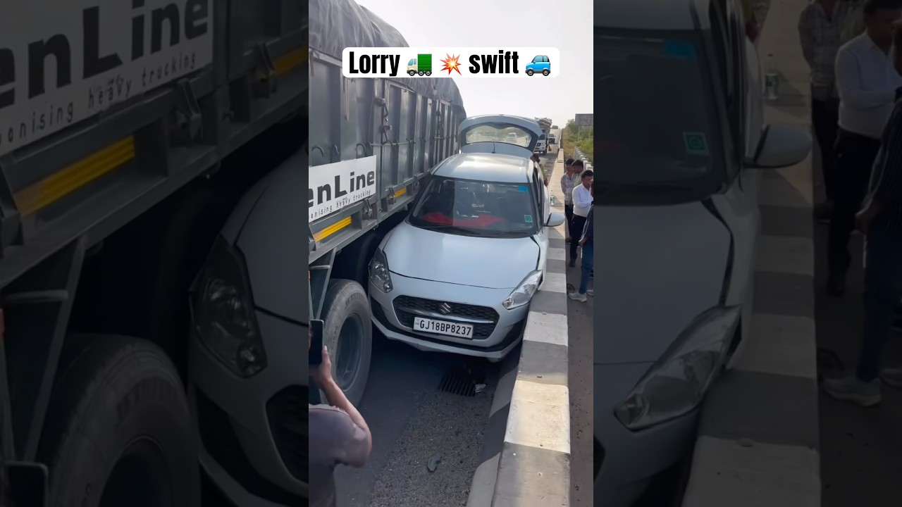 Lorry 🚛  💥 Swift 🚙  #shortsfeed #shorts #accidents #viral #carsafety #caraccident #trending