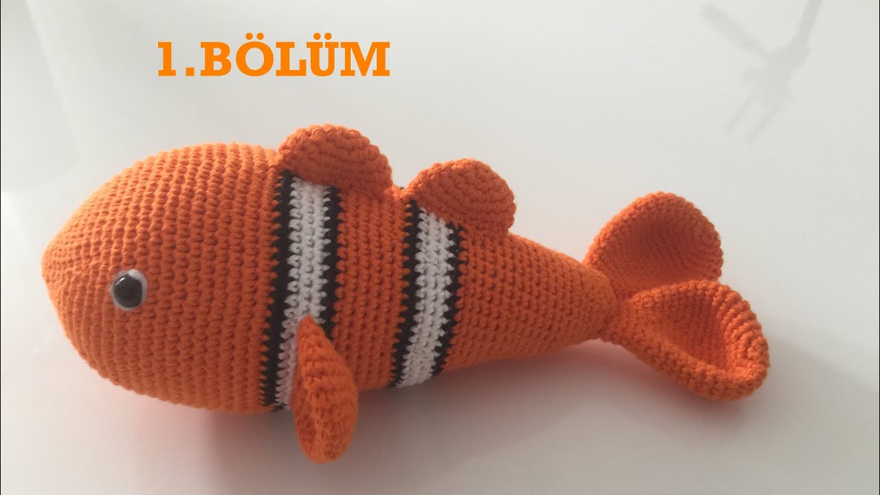 22 cm Örgüden balık yapımı 1.Bölüm 1/2