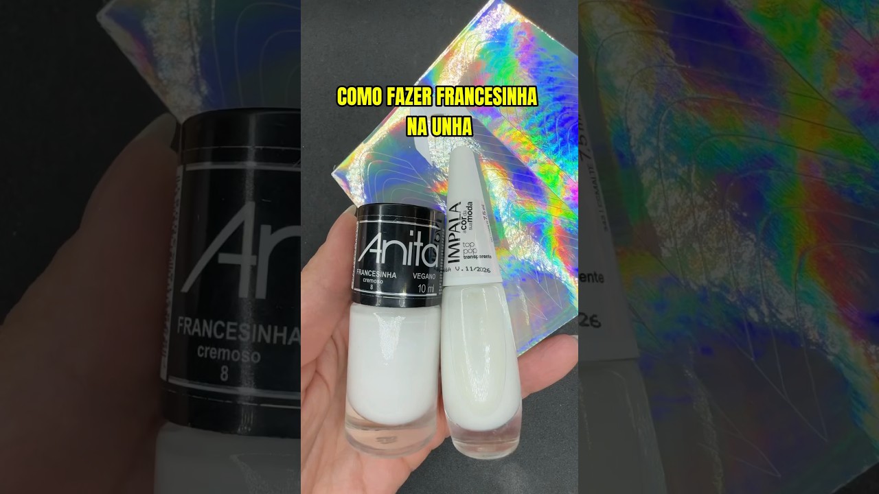 Como fazer francesinha na unha 😍 #francesinha #unhas #unhasnaturais #manicure