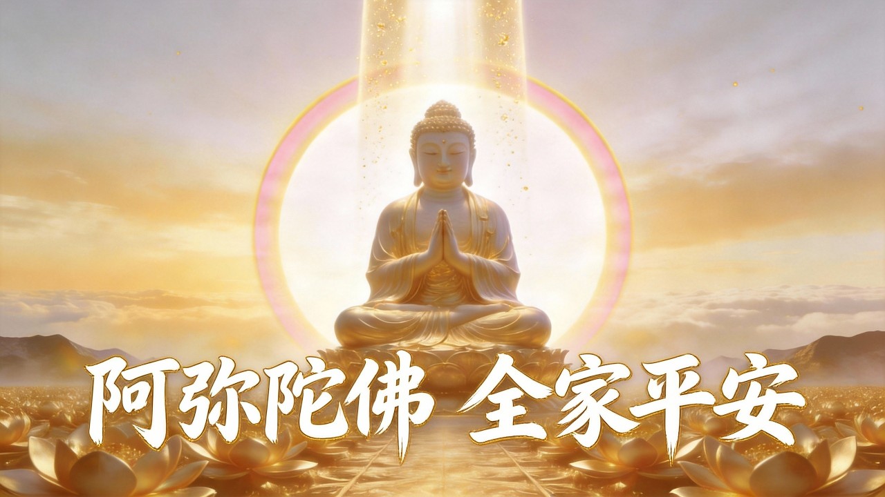 【愿家人平安】南无阿弥陀佛 2小时金光莲海｜温柔祈愿·安住陪伴｜睡前·冥想·放松