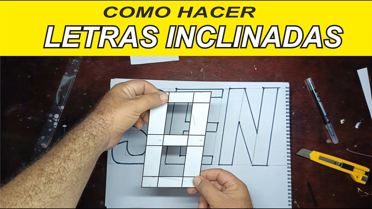 Como hacer letras inclinadas o bastardias usando un normógrafo