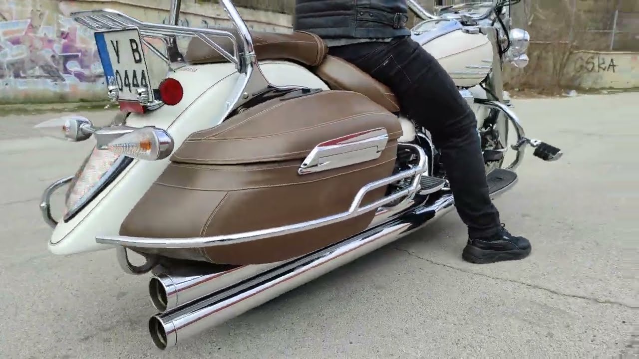 Yamaha Stratoliner XV1900 - Hard-Krome's USA 3 Inch Big Straights, Doublewall Drag Pipes HK 3''
