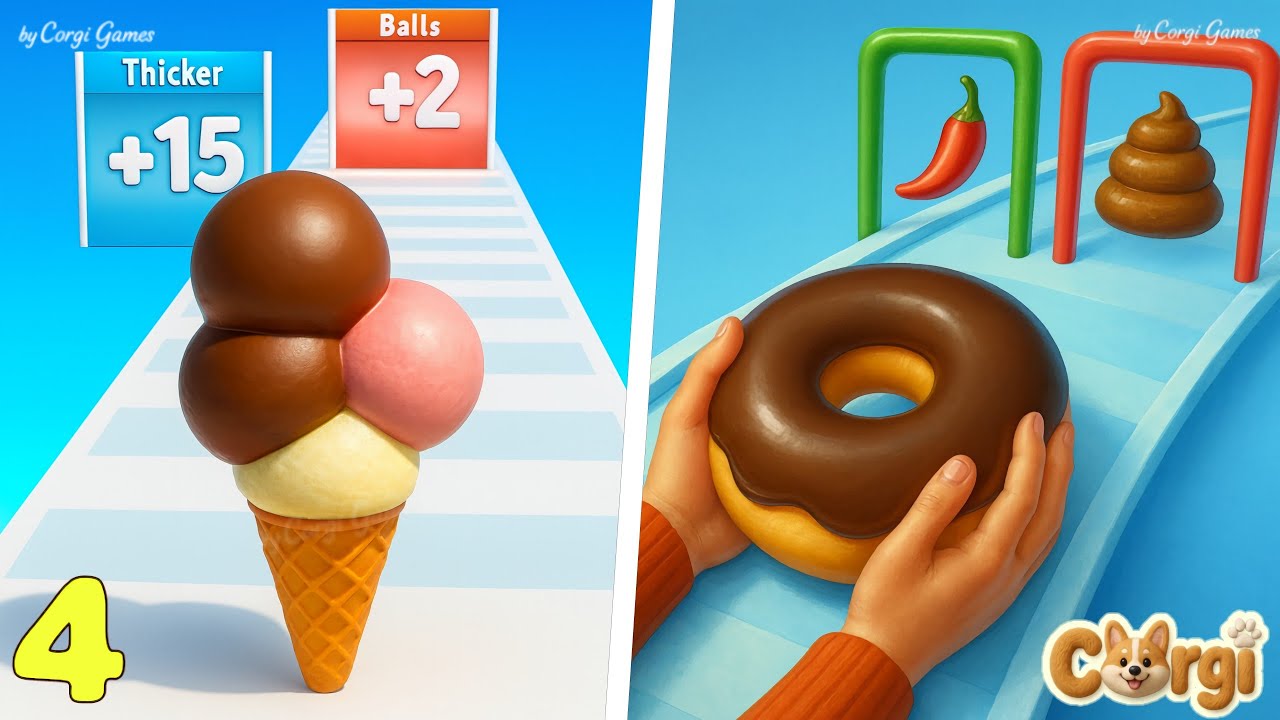 Ice Cream Rush VS Bakery Stack - Max Levels SpeedRun Gameplay iOS Android Part 4