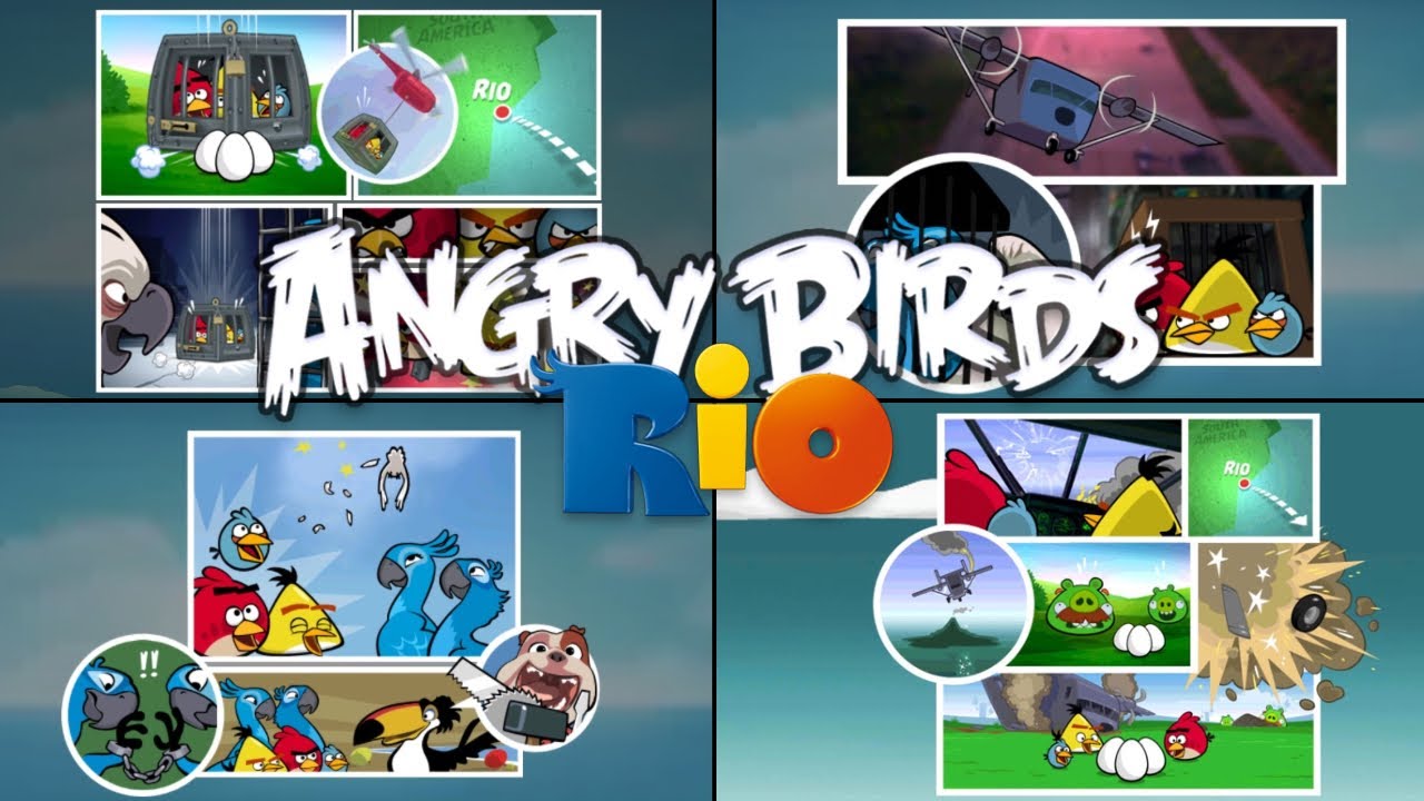 Angry Birds Rio - All Cutscenes (Todas as Cutscenes)