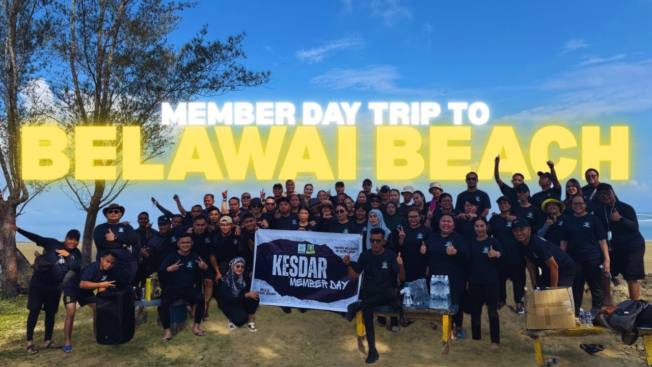 MENEMPUH 6 JAM PERJALANAN SAMBIL MENGIRA JAMBATAN SUNGAI SARAWAK !! OFFICE TRIP TO BELAWAI BEACH