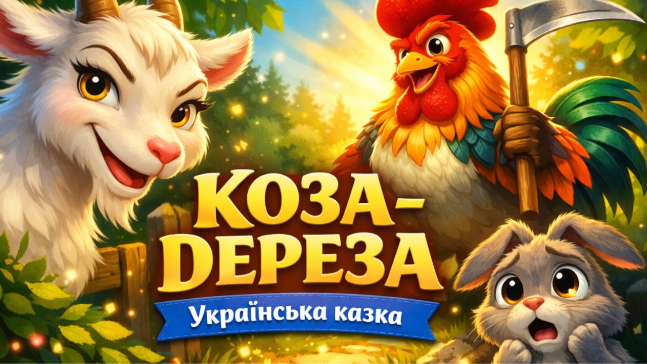 Коза-Дереза 🐐 | Українська народна казка українською | Казки для дітей перед сном