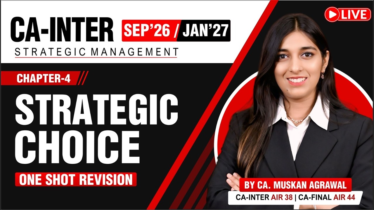 Strategic Management: Strategic Choice (Chapter-4) | CA-Inter Sep'26/Jan'27 | BY: CA. Muskan Agrawal