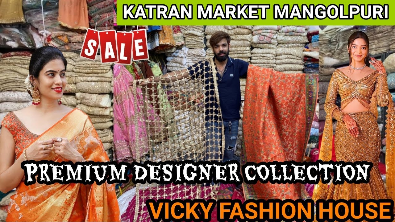 Vicky Fashion House 🥰घर बैठे Order करे  SABYASACHI  INSPIRED GOWN FABRIC😍Katran market Mangolpuri