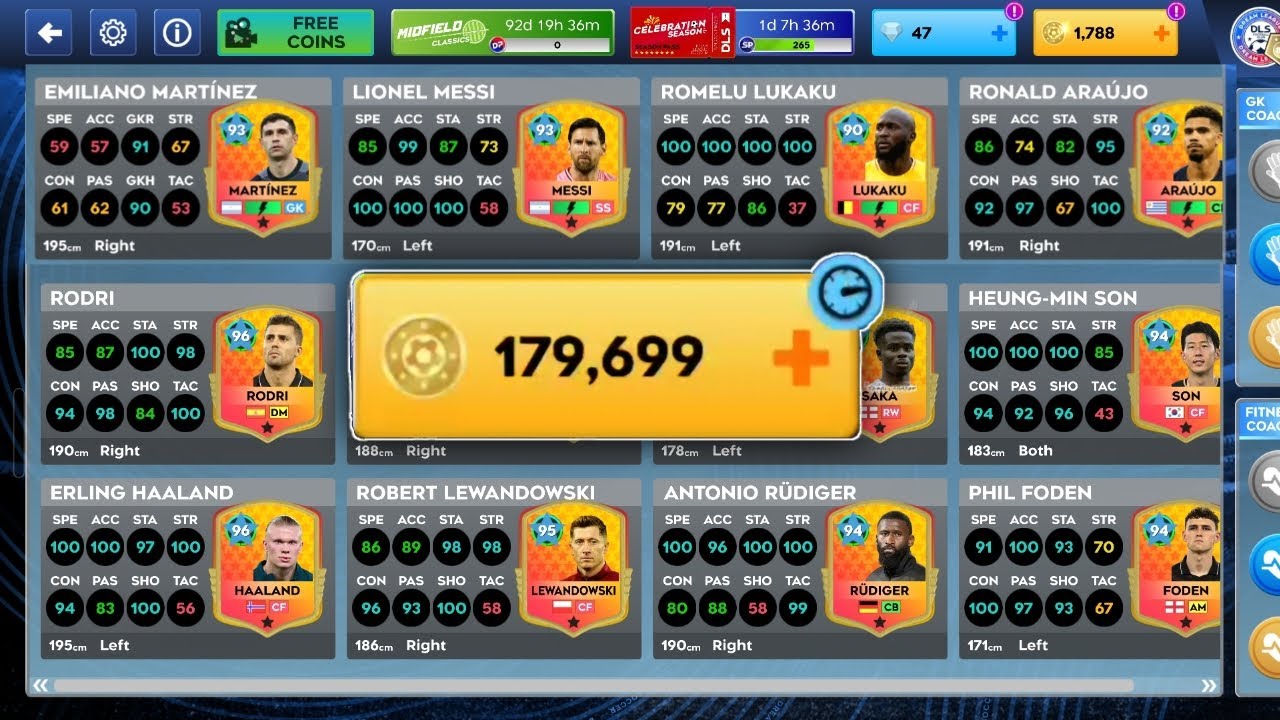 Spending Unlimited coin to buy Every Player in DLS 26