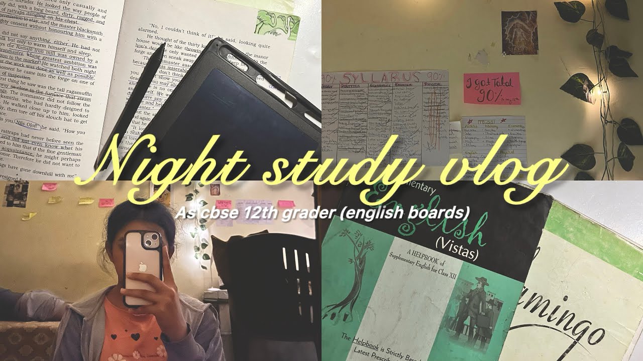 Night study vlog🌙📚✨ || as a cbse 12th grader || 