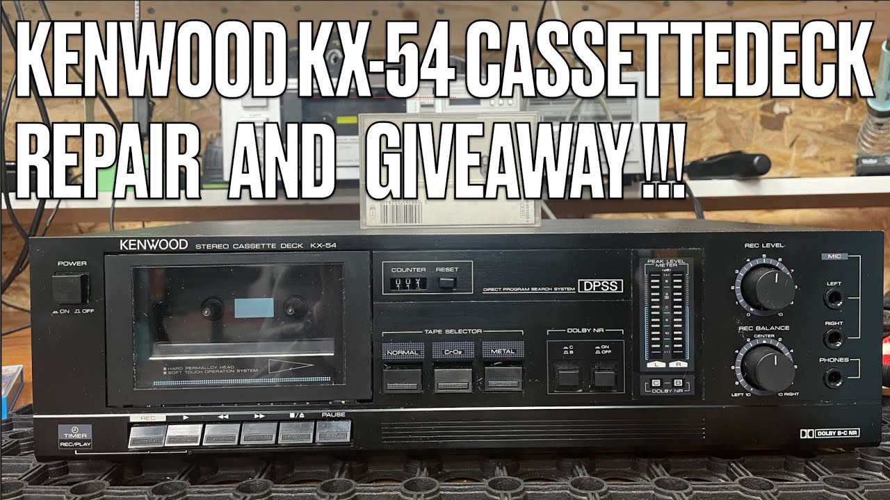 Repair vintage audio Kenwood KX-54 NAD TEAC cassette deck, common mechanical fault resolved