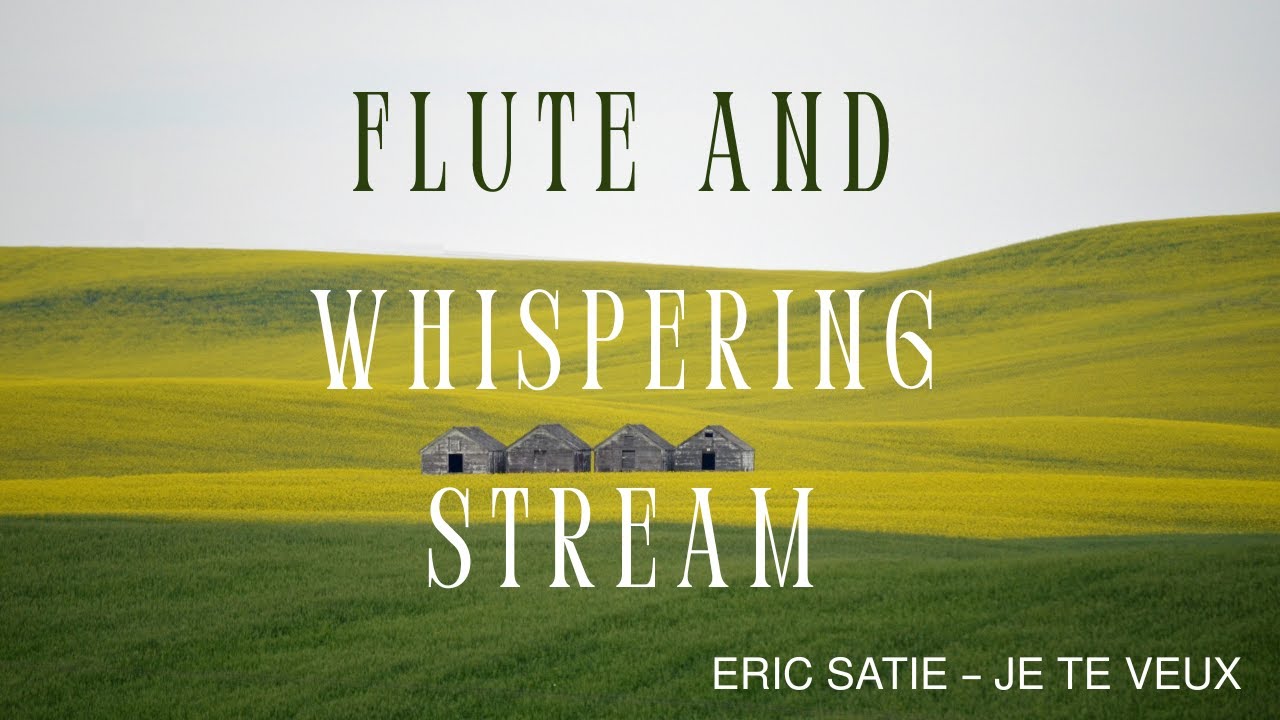 Flute with Gentle Stream and Birdsong | Sleep, Relax, | Eric Satie – Je te veux