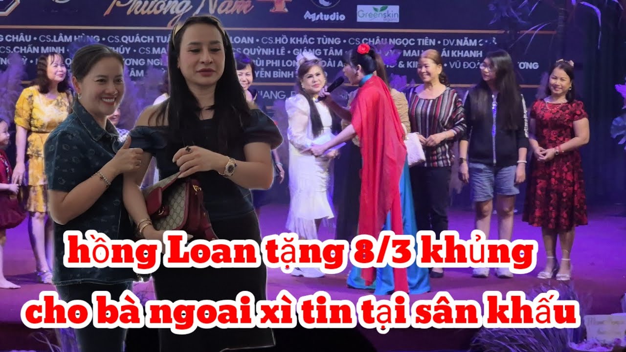 Bà ngoại xì tin trúng giải thưởng khủng trong show diễn Hồng Loan vào 8/3 tại rạp Hồng liên 