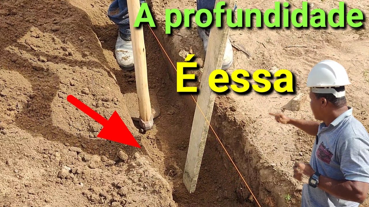 Como fazer a vala do alicerce muro de frente da Rua!