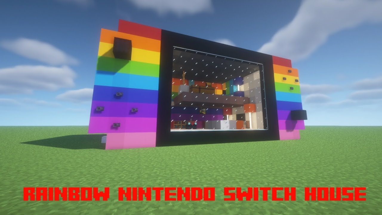 Minecraft Tutorial - Rainbow Nintendo Switch House