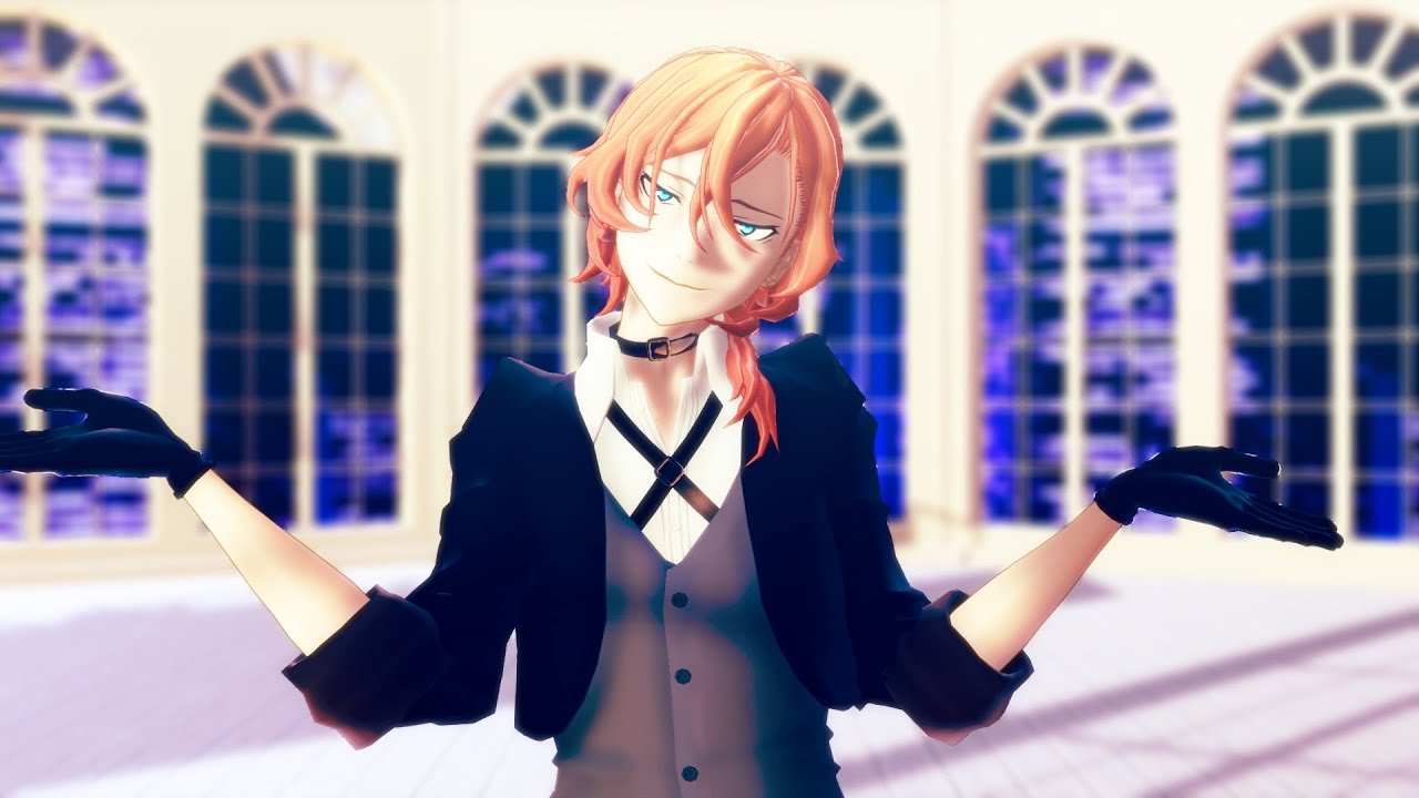 【MMD文スト】中/也で　夜もすがら君想ふ