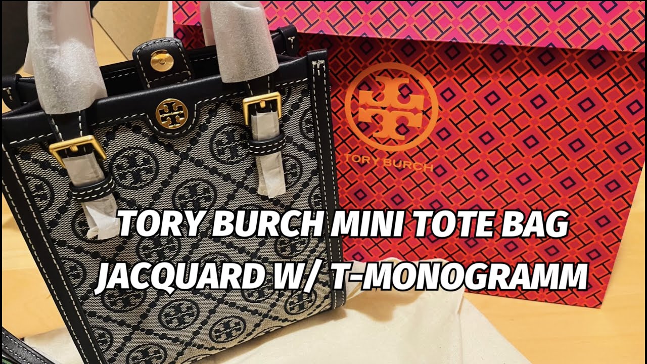 TORY BURCH MINI TOTE BAG JACQUARD WITH T-MONOGRAMM | UNBOXING 2022 | MINI BAG | LUXURY  HANDBAG