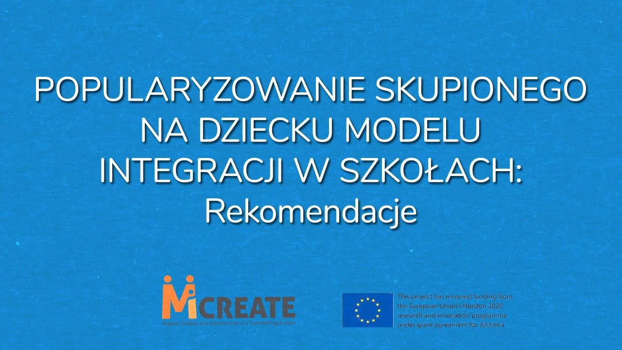 POPULARYZOWANIE SKUPIONEGO NA DZIECKU MODELU INTEGRACJI W SZKOŁACH: Rekomendacje