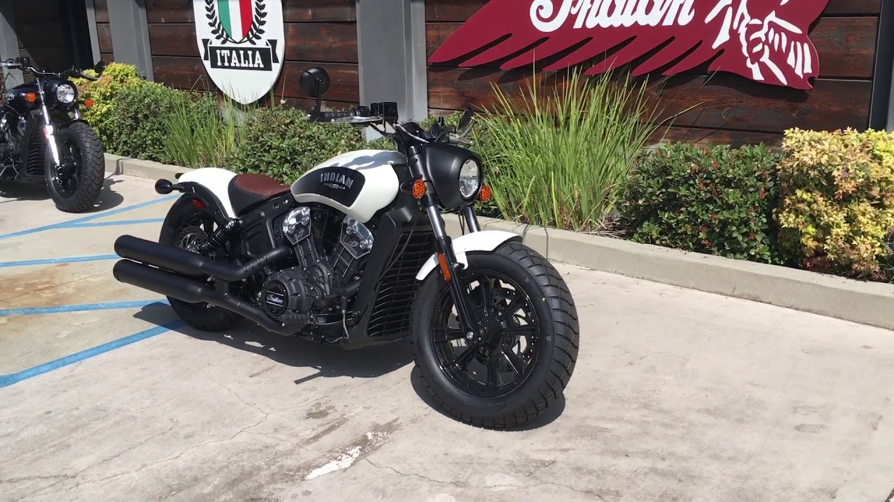 2019 Indian Scout Bobber ABS in White Smoke for Sale in Orange County, CA