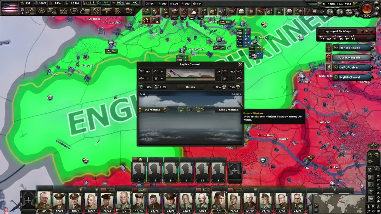Hoi4 US VS KI mit Max Boni 8 D-DAY