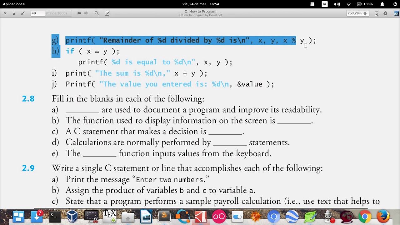 C How to Program Sixth Edition (Deitel & Deitel), exercise 2.07