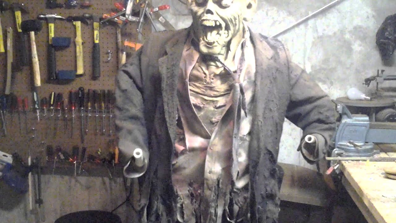 DIY Animated Shiatsu Zombie Halloween Prop Full Build