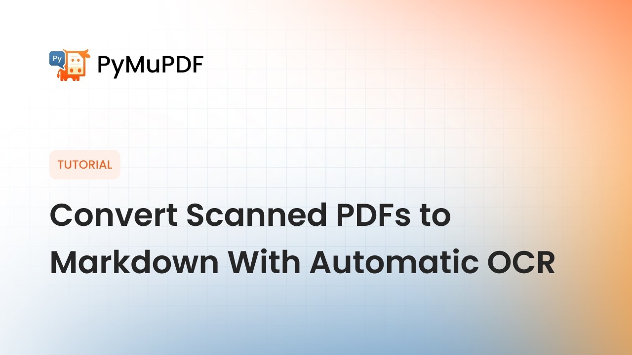Конвертация отсканированных PDF в Markdown с автоматическим OCR