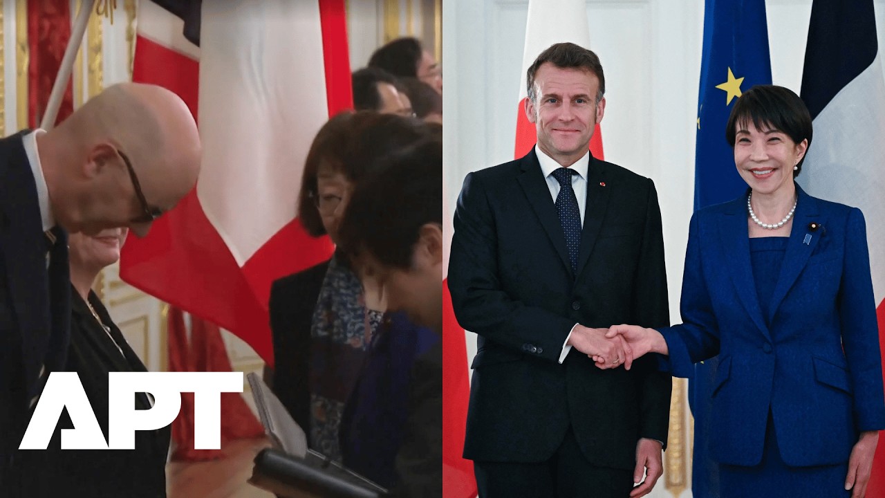 Watch: Macron Cabinet Observes Japanese Bowing Protocol During Tokyo Welcome Ceremony | APT