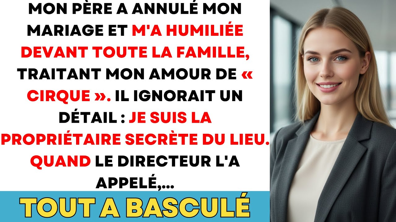 Papa A Annulé Mon Mariage Et M'a Humiliée: « On Ne Finance Pas Ce Cirque » — Puis Le Directeur Du...
