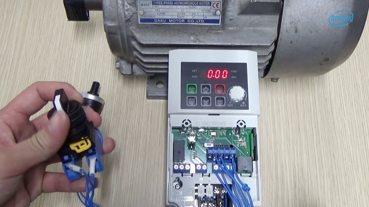 Hướng dẫn cài đặt biến tần LSM100 Run Stop và điều chỉnh tần số bằng thiết bị bên ngoài.