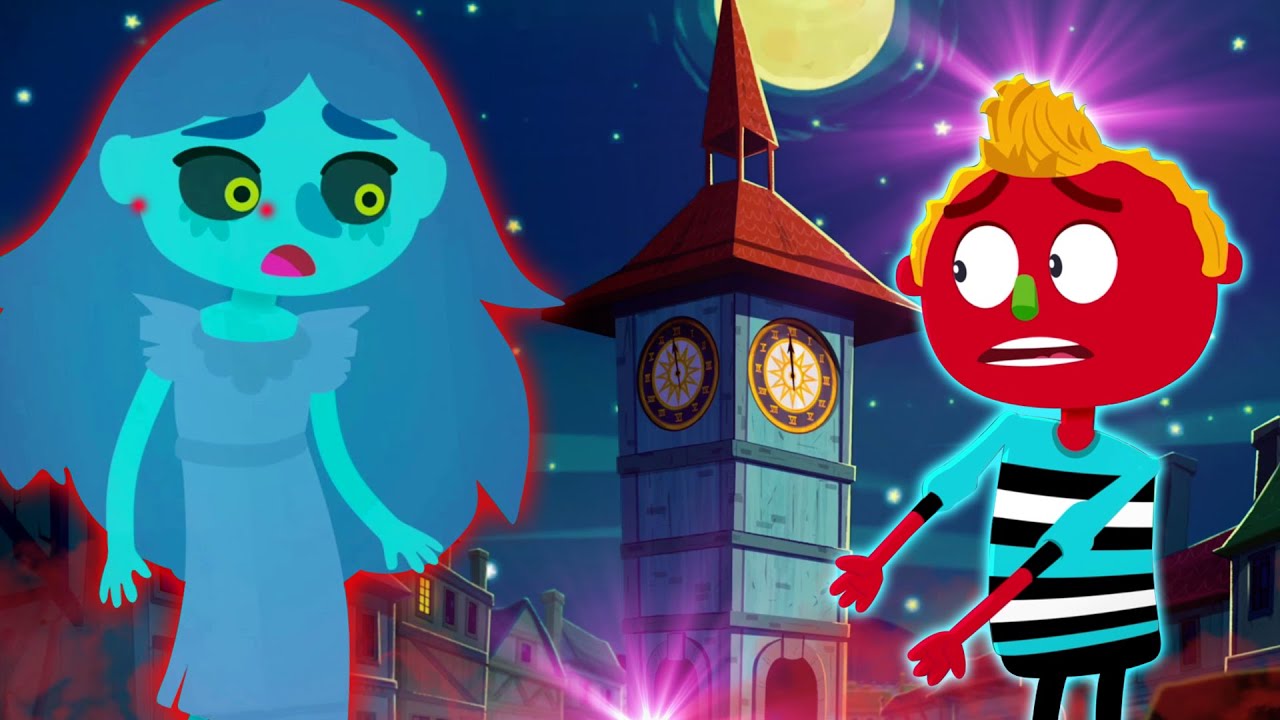 Haunted Clock Song - Len and Mini Adventure | Halloween Rhymes and Songs | HooplaKidz